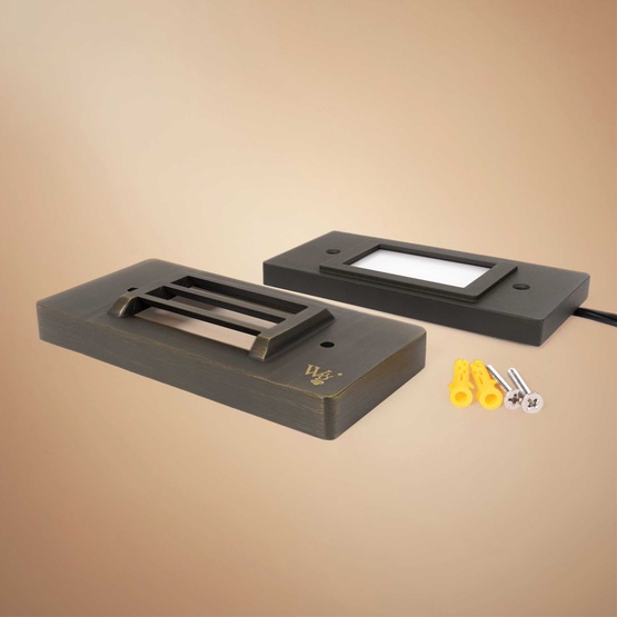 2W 240-Lumen Walker Exterior Step Light, Antique Bronze