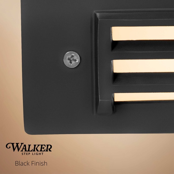 2W 240-Lumen Walker Exterior Step Light, Black