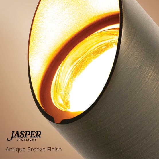 Jasper Compact Outdoor Spotlight, Antique Bronze