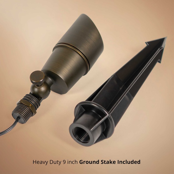 Jasper Compact Outdoor Spotlight, Antique Bronze