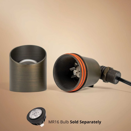 Jasper Compact Outdoor Spotlight, Antique Bronze