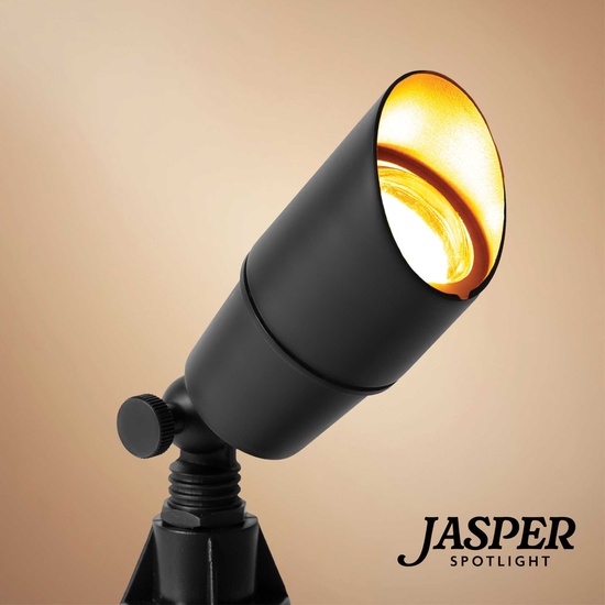 Jasper Compact Outdoor Spotlight, Black
