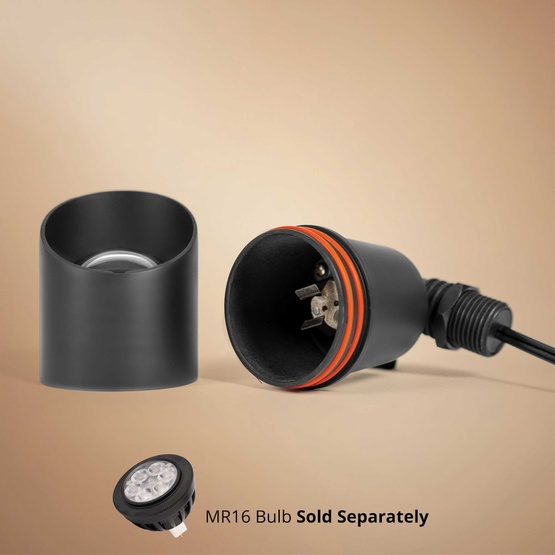 Jasper Compact Outdoor Spotlight, Black