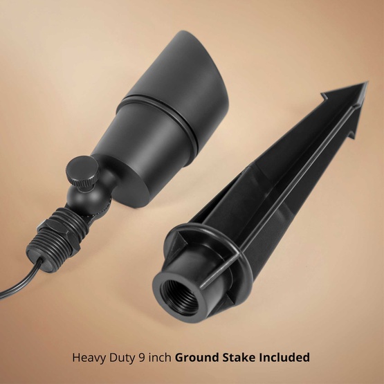 Jasper Compact Outdoor Spotlight, Black