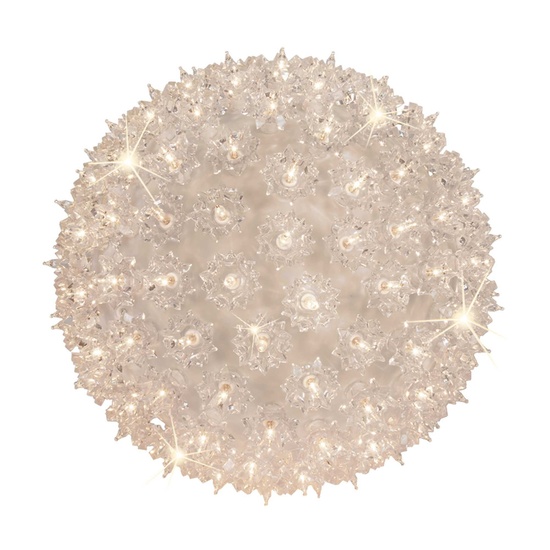 6" Warm White T5 LED Twinkle Starlight Sphere, 50 Lights