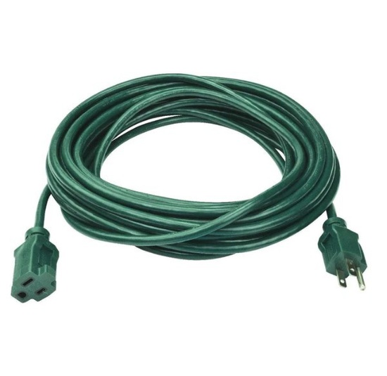 50' Kringle Traditions Green Medium Duty Extension Cord, Indoor / Outdoor Use