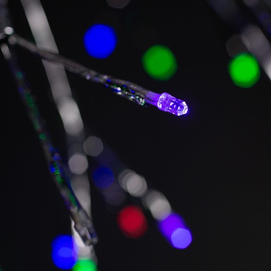 16" Silver UltraBright Starburst Lighted Branches, Multicolor LED Flashing Lights, 1 pc