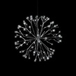 16" Silver UltraBright Starburst Lighted Branches, Pure White LED Flashing Lights, 1 pc