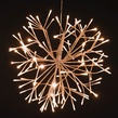 20" White UltraBright Starburst Lighted Branches, Warm White LED Flashing Lights, 1 pc