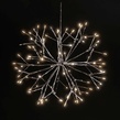 16" Silver UltraBright Starburst Lighted Branches, Warm White LED Flashing Lights, 1 pc