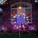 Silver SuperNova Starburst Lighted Branches with Red / White / Blue LED Lights, 1 pc