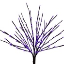 Brown Glimmer Spray Lighted Branches with Purple LED Lights, 1 pc