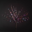 36" Brown Glimmer Spray Lighted Branches, Pink / Amber / Pure White Twinkle (Rose) LED Lights, 1 pc
