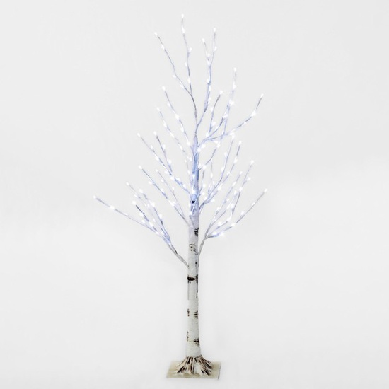 4' Pure White LED Birch Tree 