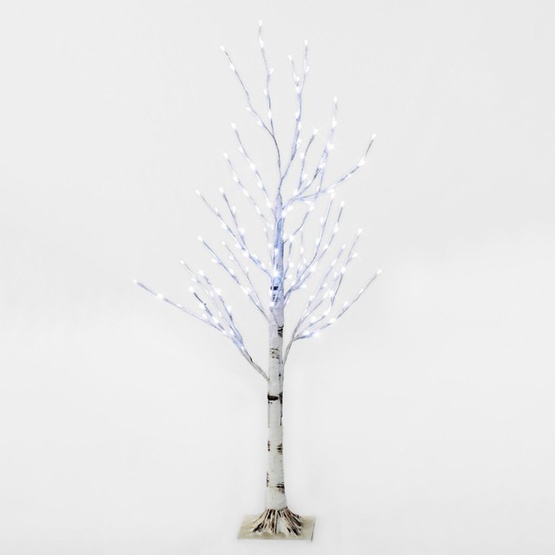 4' Pure White LED Birch Tree 