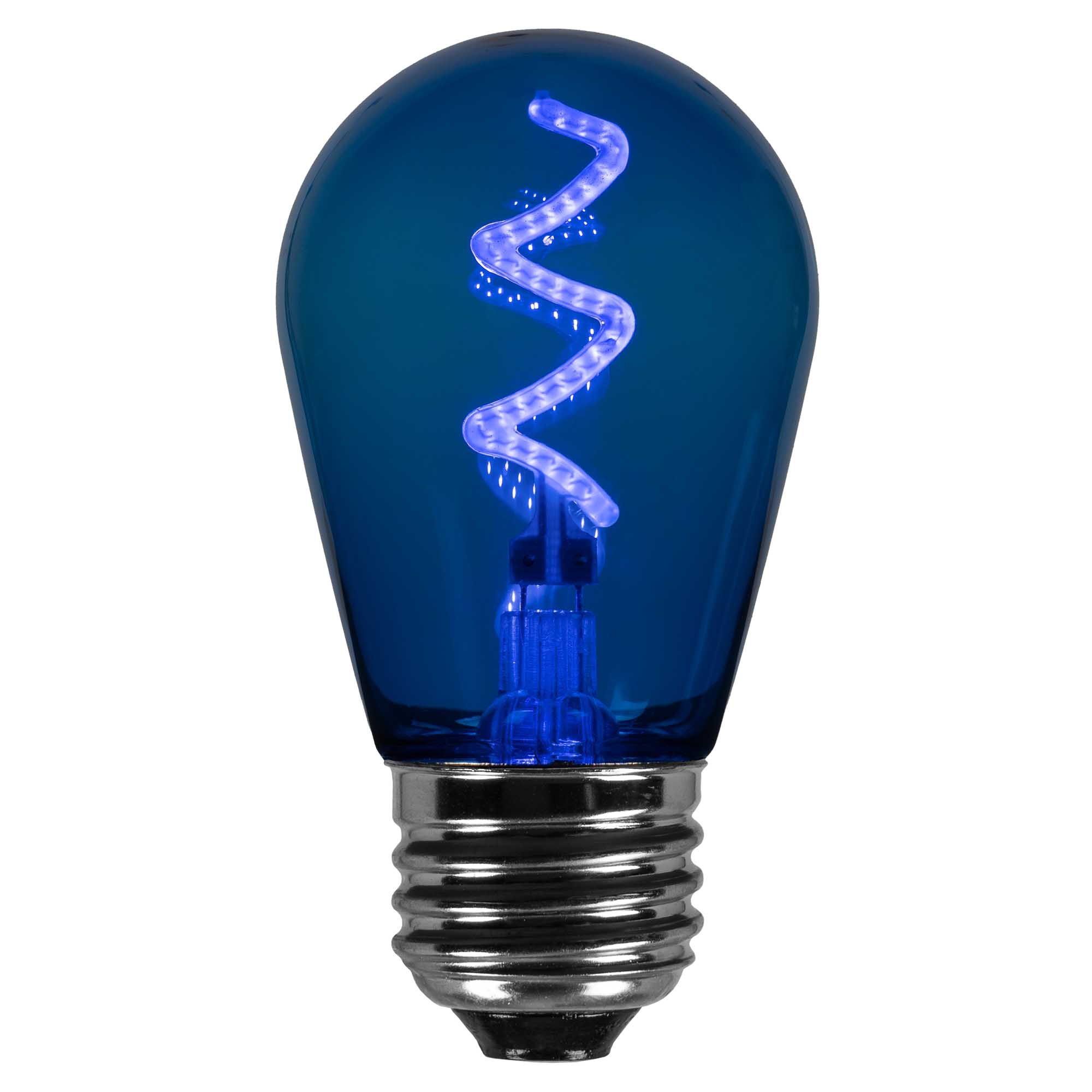 S14 Blue Zig Zag Filament LED Replacement Bulbs