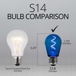 S14 Blue Zig Zag Filament LED Replacement Bulbs