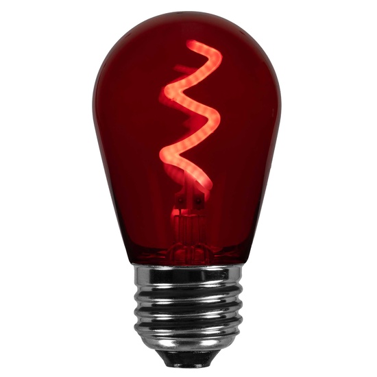 S14 Red Zig Zag Filament LED Replacement Bulbs