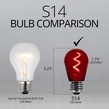 S14 Red Zig Zag Filament LED Replacement Bulbs