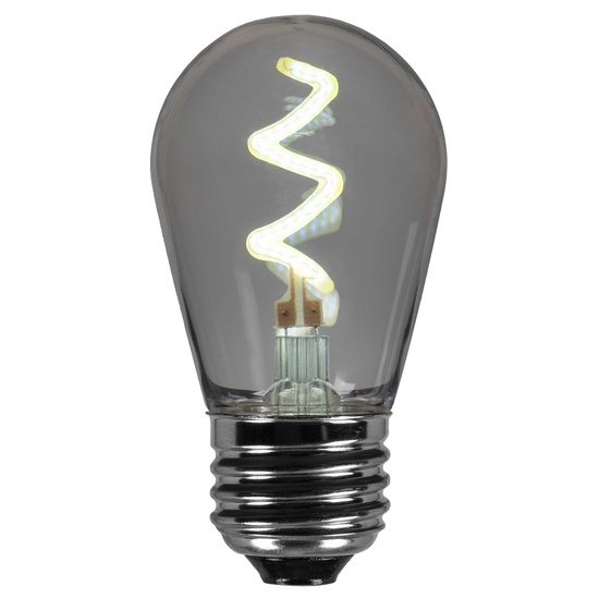 S14 Pure White Zig Zag Filament LED Replacement Bulbs