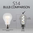 S14 Pure White Zig Zag Filament LED Replacement Bulbs