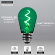 S14 Green Zig Zag Filament LED Replacement Bulbs