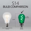S14 Green Zig Zag Filament LED Replacement Bulbs