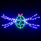 3D Halloween Spider, Green and Purple LED