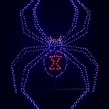 48" Halloween Black Widow Spider, Purple, Red and Green LED