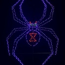 Halloween Black Widow Spider, Purple, Red and Green LED