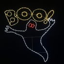 Halloween Ghost with Boo, Warm White, Pure White and Red LED