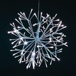 20" White UltraBright Starburst Lighted Branches, Pure White LED Flashing Lights, 1 pc