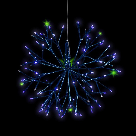 16" Halloween UltraBright Starburst Lighted Branches, Purple / Green LED Flashing Lights, 1 pc