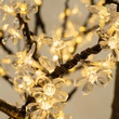 8.5' Black LED Cherry Tree, Warm White Lights