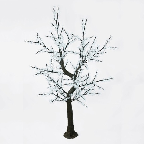 8.5' Black LED Cherry Tree, Pure White Lights