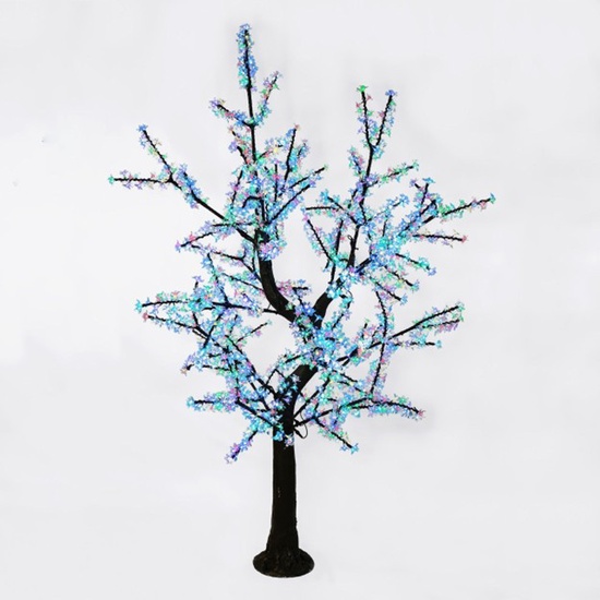8.5' Black LED Cherry Tree, RGB Lights