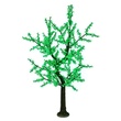 8.5' Black LED Cherry Tree, Green Lights