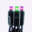 50 5mm Purple, Green LED Halloween Lights, 6" Spacing