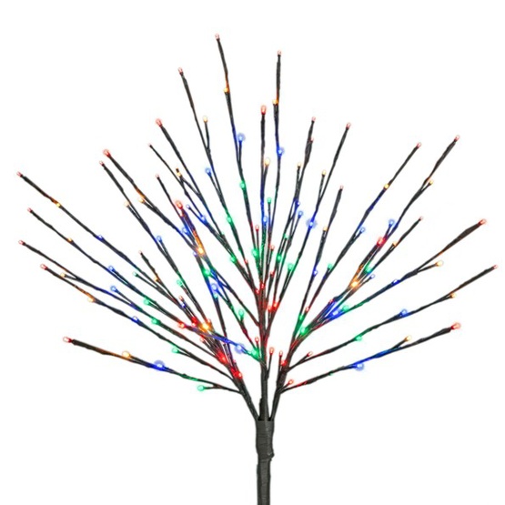 36" Brown Glimmer Spray Lighted Branches, Multicolor LED Lights, 1 pc