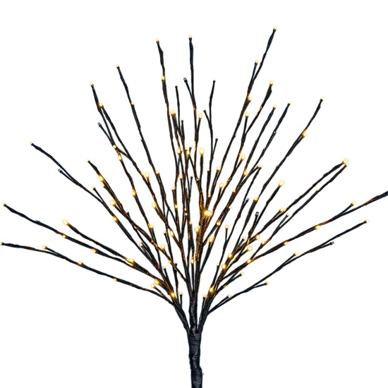 36" Brown Glimmer Spray Lighted Branches, Warm White LED Lights, 1 pc