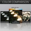 Kringle Traditions TM C7 120V Dimmable Warm White LED Christmas Light Bulbs