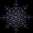 56" 18 Point Seed Light Snowflake, Cool White and Warm White LED Lights