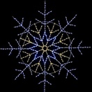 18 Point Seed Light Snowflake, Cool White and Warm White LED Lights