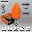 C7 Amber OptiCore LED Halloween Pathway Lights, 25 Lights, 25', 5 Inch PathPRO Stakes