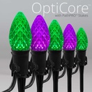 C7 Green / Purple OptiCore LED Halloween Pathway Lights, 5" PathPRO Stakes
