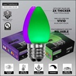 C7 Green / Purple Smooth OptiCore LED Halloween Pathway Lights, 50 Lights, 50', 5 Inch PathPRO Stakes