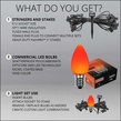 C7 Amber Smooth OptiCore LED Halloween Pathway Lights, 25 Lights, 25', 5 Inch PathPRO Stakes