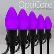 C7 Purple Smooth OptiCore LED Halloween Pathway Lights, 25 Lights, 25', 5 Inch PathPRO Stakes