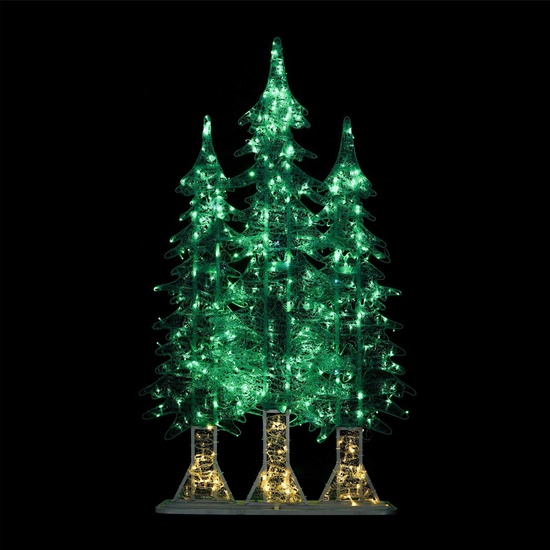 7' 2D LED Christmas Trees, Set of 3