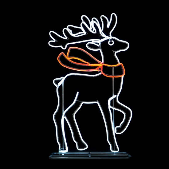 6' 2D LED Christmas Reindeer Neon Motif